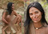 Mulher usa método inusitado para pescar em reality e viraliza imagem