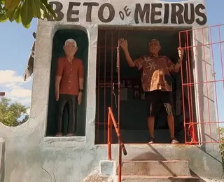 Artista comemora aniversário em cemitério e inaugura o próprio túmulo