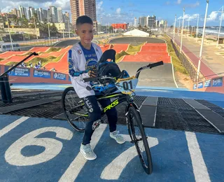 Conheça o prodígio de 7 anos que representa a Bahia no Bicicross