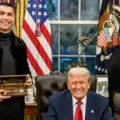CR7 vai a jantar com Trump e vídeo dos dois juntos viraliza; assista imagem