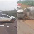 Pai, mãe e filha morrem em acidente entre caminhonete e ônibus na BR imagem