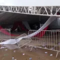 Temporal derruba estrutura e deixa várias vítimas em festa imagem