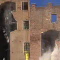 Torre de 29 metros desaba perto do Coliseu e deixa três feridos imagem