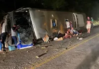 Acidente com 15 mortos: motorista entrou na contramão e bateu em rocha imagem