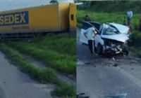 Caminhão dos Correios colide com carro e deixa um morto na Bahia