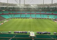 Mesmo com fortes chuvas, gramado da Fonte Nova apresenta bom estado