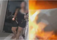 Mulher atea fogo no marido e ele filma o momento da agressão imagem
