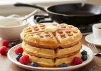 Pronto em 8 minutos: aprenda fazer waffle de hotel na frigideira