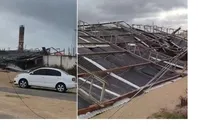 Vendaval destrói galpão em cidade baiana e assusta moradores