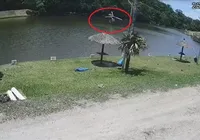 Vídeo: helicóptero com duas pessoas cai em pesqueiro turístico