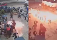 Vídeo: homem acende cigarro e quase provoca incêndio em posto imagem