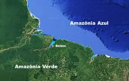 Encontro da Amazônia Verde com a Amazônia Azul - Imagem
