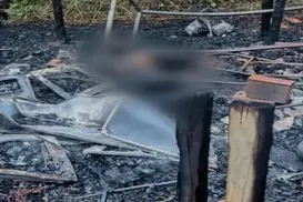 Homem morre carbonizado após casa pegar fogo na RMS - Imagem