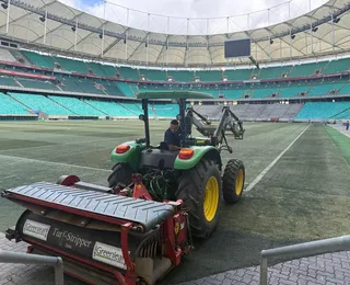 Arena Fonte Nova inicia troca completa do gramado após críticas
