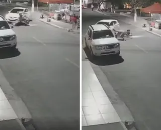 Carro desgovernado atinge duas pessoas em cidade baiana