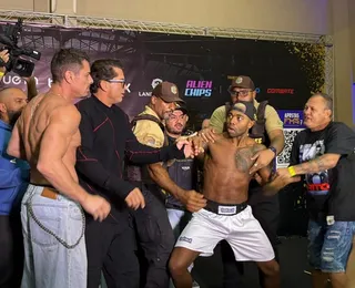 Davi Brito parte para cima de Sacha Bali e pesagem termina em briga