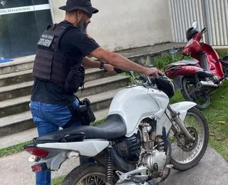 Motocicleta utilizada para praticar crimes na Bahia é recuperada