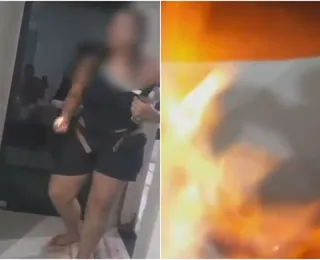 Mulher atea fogo no marido e ele filma o momento da agressão