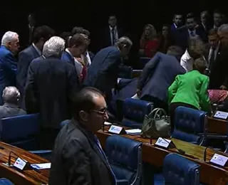 Sessão é suspensa após senadora cair e cortar testa no plenário