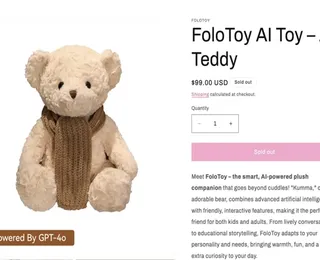 Urso de pelúcia tem venda suspensa após dar conselhos sexuais