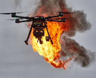 Vídeo: drones pegam fogo e caem sobre o público durante apresentação