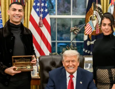 CR7 vai a jantar com Trump e vídeo dos dois juntos viraliza; assista - Imagem