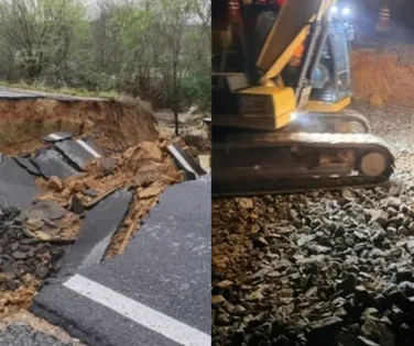 BR-116 é reaberta na Bahia após cratera gigante fechar rodovia - Imagem