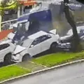 Carreta desgovernada atinge vários veículos; dez pessoas ficam feridas imagem