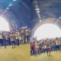 Torcida do Vitória mobiliza multidão em túnel antes do Ba-Vi; assista imagem