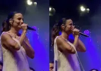 Vídeo: Ivete surge emocionada ao cantar música romântica após separação
