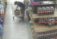 Vídeo: jovem é preso após furtar picanha em dois supermercados