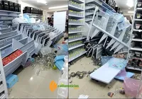 Funcionária de loja fica ferida após prateleira desabar na Bahia
