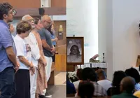 Gilberto Gil se emociona em missa especial de Preta Gil