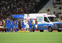 "O pior já passou", diz atleta após susto em jogo contra o Flamengo