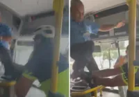 Vídeo mostra briga entre motorista de ônibus e ciclista na Bahia