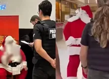 Papai Noel é preso enquanto trabalhava em shopping - Imagem