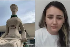 Baiana que pichou estátua do STF pede para dar depoimento à Câmara - Imagem