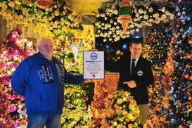 Família bate recorde inusitado e monta mais de 600 árvores de Natal em casa - Imagem