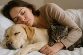 Médicos alertam para risco de infecções ao dormir com cães e gatos - Imagem