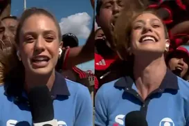 Repórter agredida por torcedor do Flamengo se pronuncia: "lamentável" - Imagem