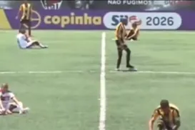 Vídeo: Copinha tem jogo interrompido após gramado "queimar" atletas - Imagem