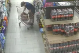Vídeo: jovem é preso após furtar picanha em dois supermercados - Imagem