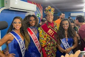 Carnaval é aberto com rainha, rei e princesas celebrando o samba - Imagem