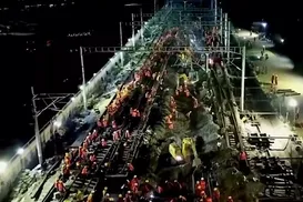 Funcionários concluem ligação ferroviária em apenas 9h; entenda - Imagem