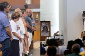 Gilberto Gil se emociona em missa especial de Preta Gil - Imagem