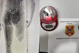 Mulher tenta entrar em presídio com material proibido dentro da muleta - Imagem