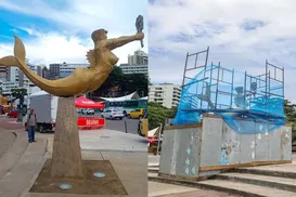 Sereia do Rio Vermelho é restaurada às vésperas da Festa de Iemanjá - Imagem
