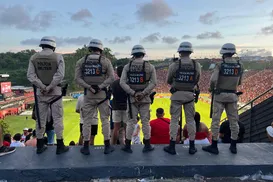 Vitória x Flamengo: PM monta esquema especial de segurança para partida - Imagem