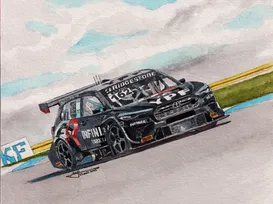 Ilustrador baiano une arte e velocidade em cobertura global de automobilismo - Imagem