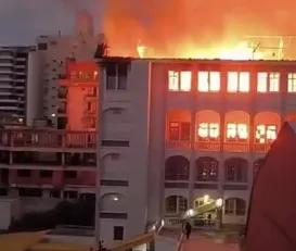 Incêndio atinge colégio centenário e mobiliza bombeiros por horas - Imagem
